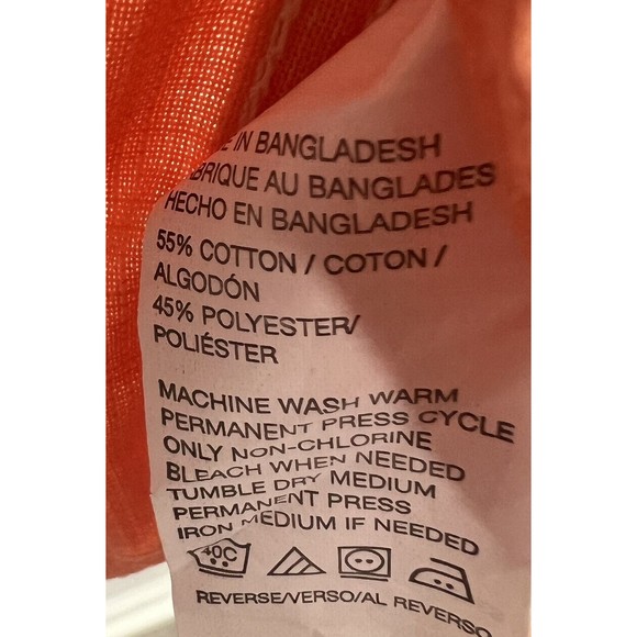 G.H Bass Co Shirt Men's Large Orange Button Down Short Sleeve Shirt Outdoors - Picture 8 of 8